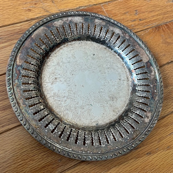 Victorian Plate E.P. Copper Silver Plated Dish 1515 - Picture 1 of 4